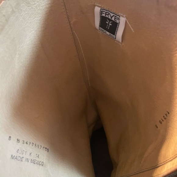 Frye Veronica Buckled Strap Back Zip High Top Riding Boot in Whiskey Tan EUC - Picture 5 of 5